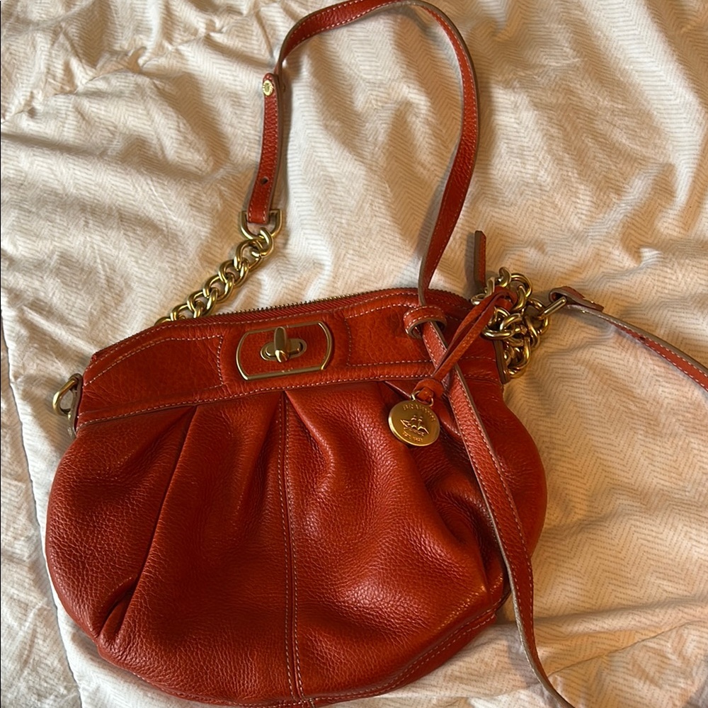 Brahmin burnt orange Leather Shoulder Bag